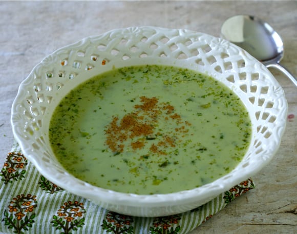 Creamy Red Butter Lettuce Soup
